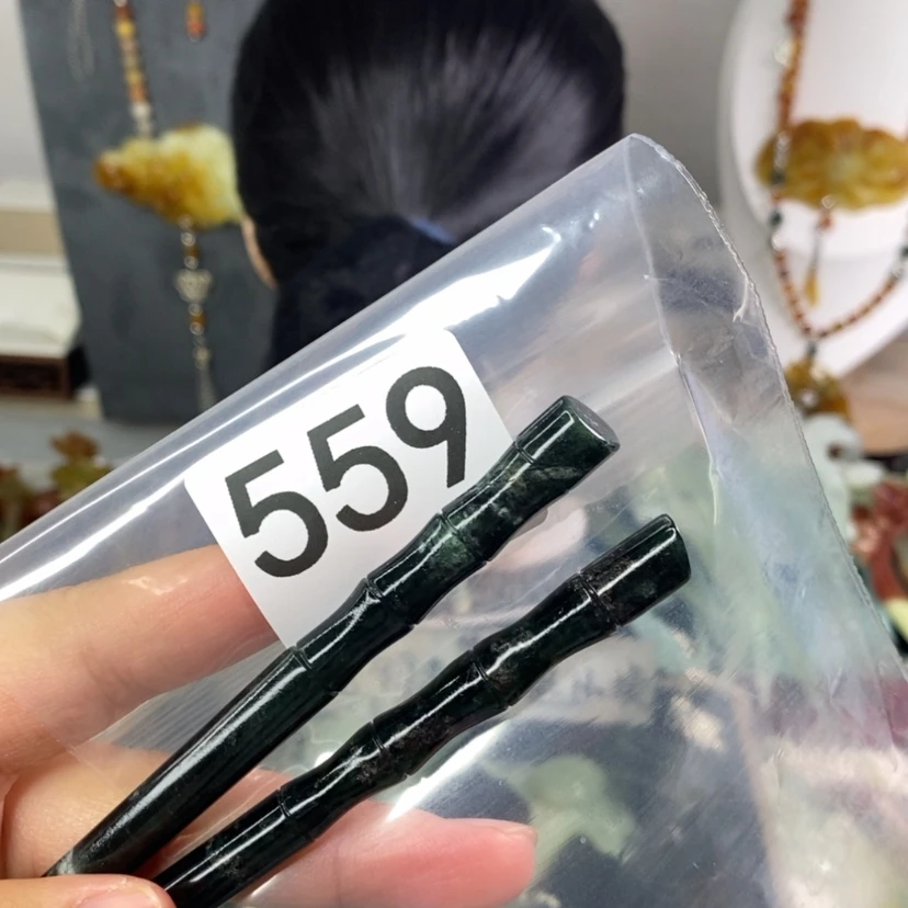 【闪购商品】岫玉发饰未镶嵌车*博