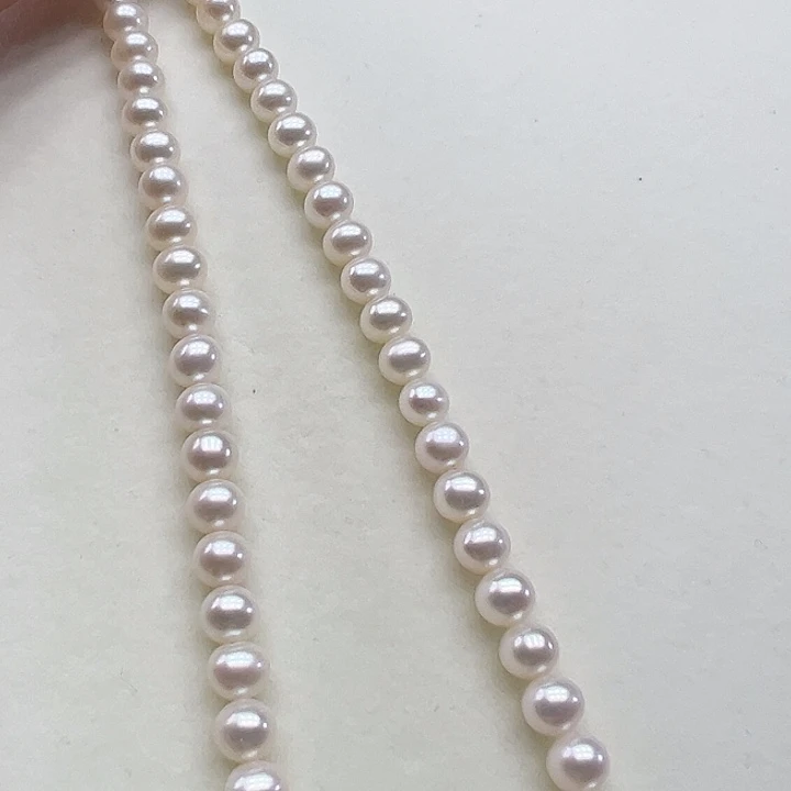淡水珍珠银S925镶嵌颈饰➕6.7高品极光炫彩