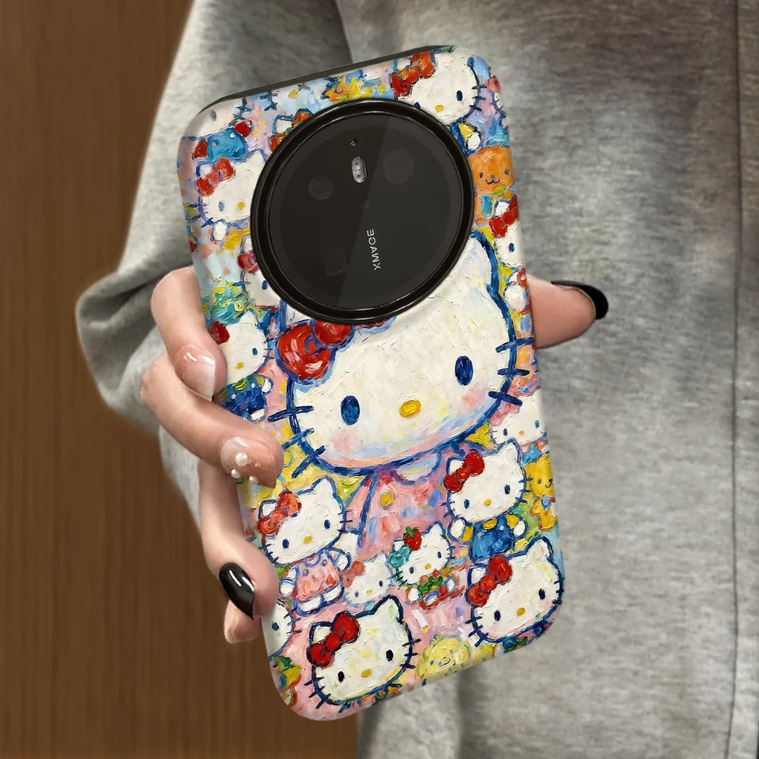 油画凯蒂猫适用华为mate80pro手机壳mate70pro复古小众mate60高级