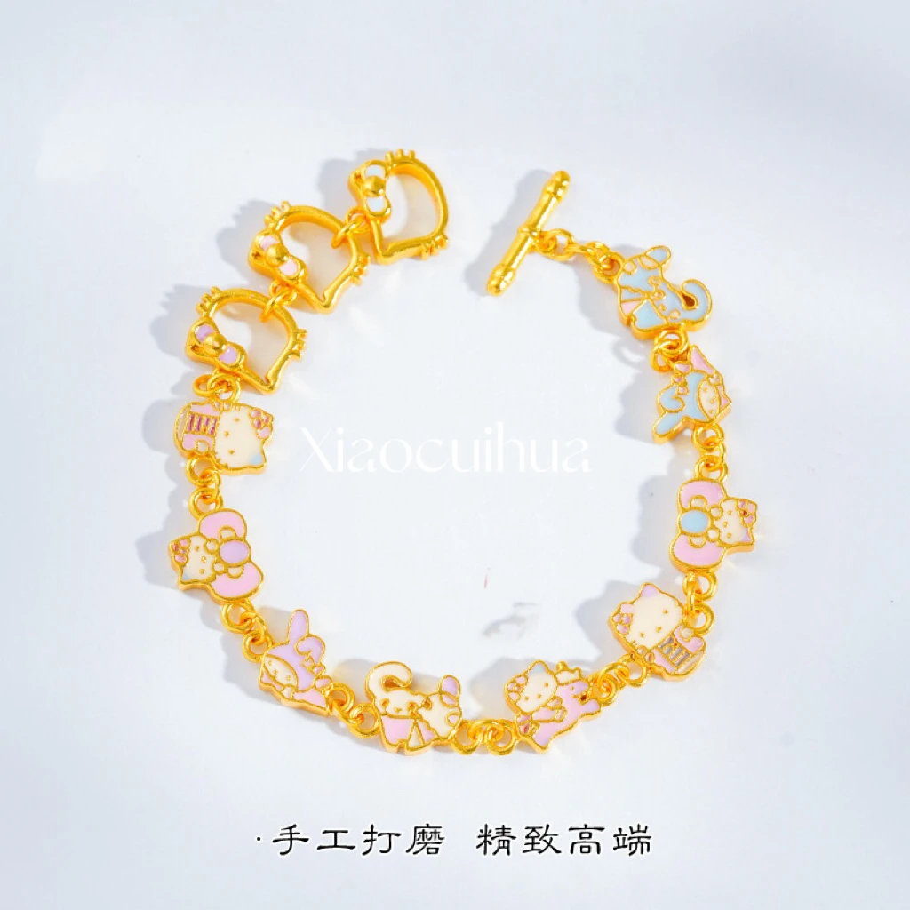 【珐琅彩猫猫】可调节经典古法手工重工百搭编绳素款女生饰品 diy