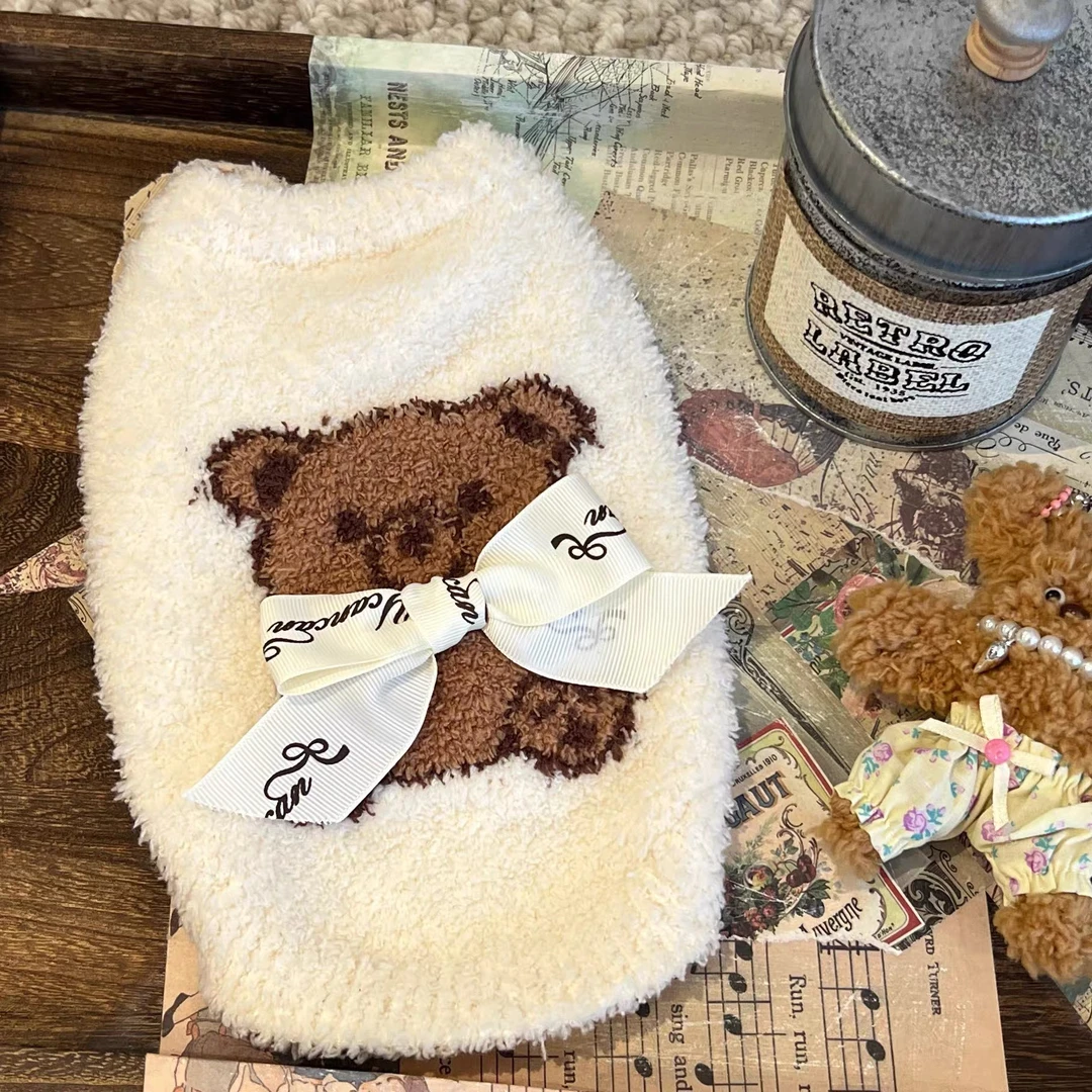 YCANCAN 秋冬宠物猫狗毛衣加厚保暖小熊马甲马尔济斯衣服西施犬