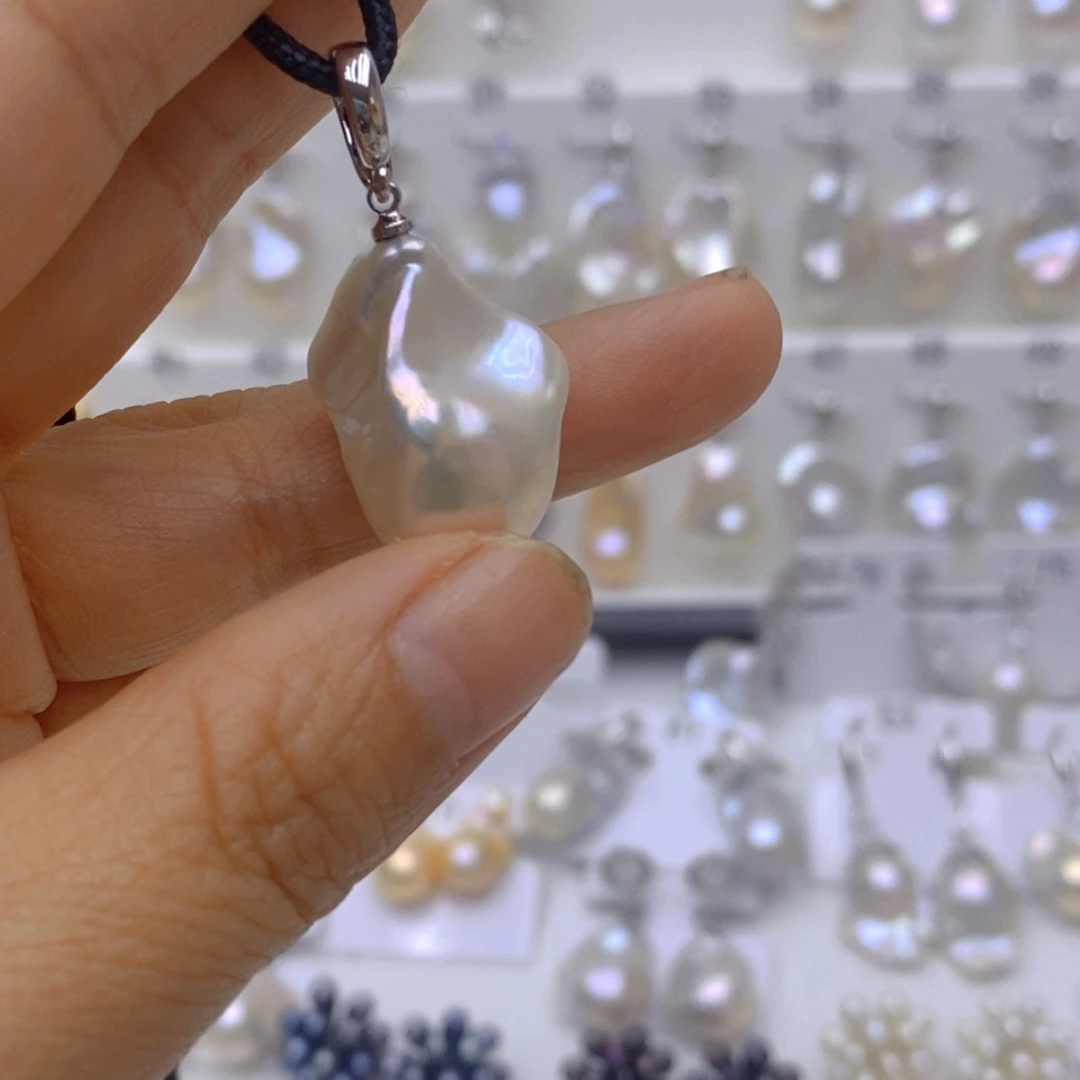 淡水珍珠颈饰银S925镶嵌