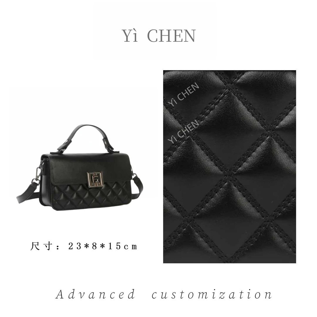 【Yì CHEN】BF-66725-黑色 简约时尚女士新款轻奢单肩斜跨包