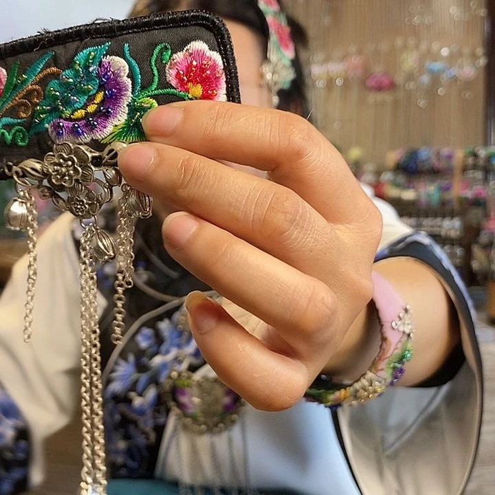 非金属花岗石纯铜布艺发夹