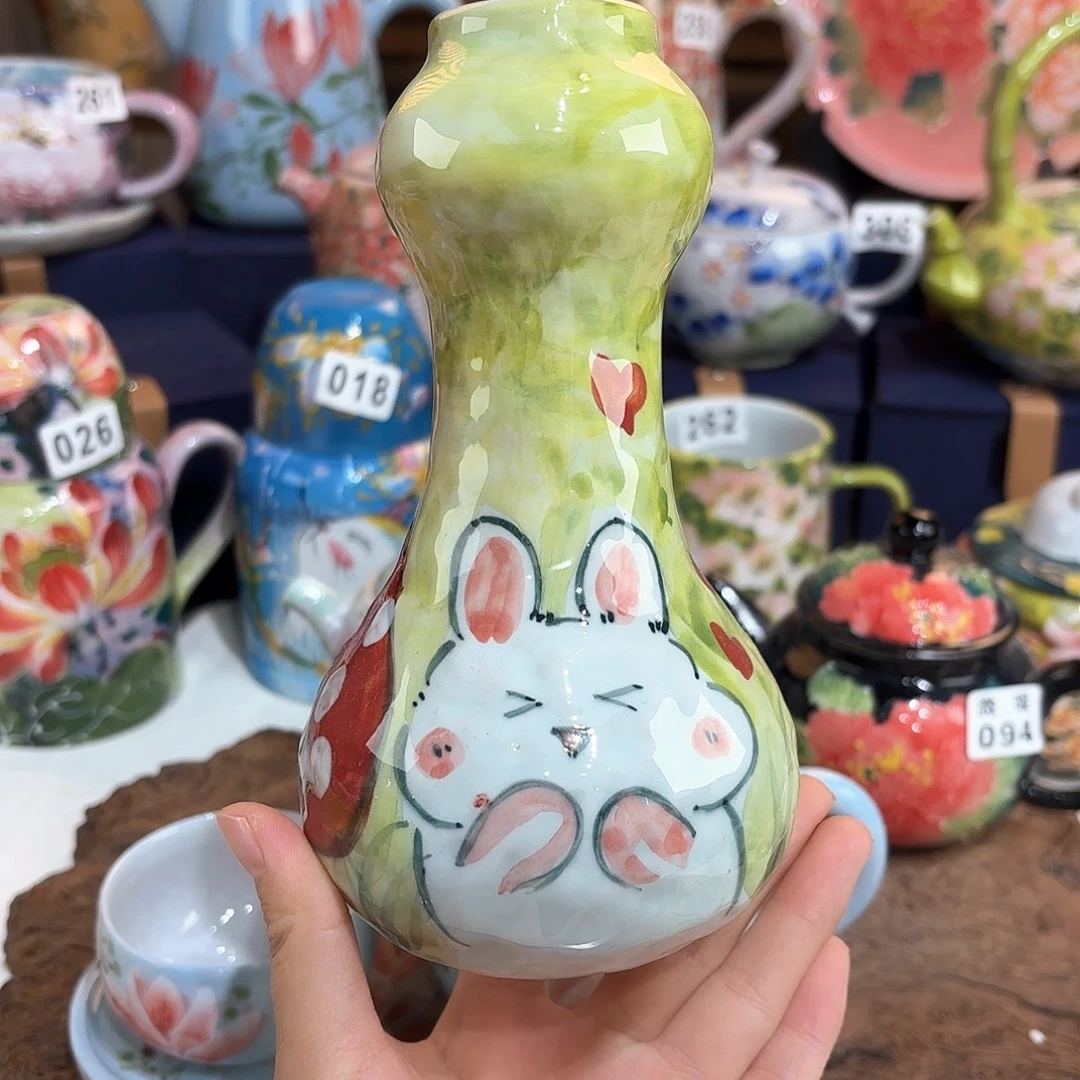 景德镇手绘高温釉下彩陶瓷茶具