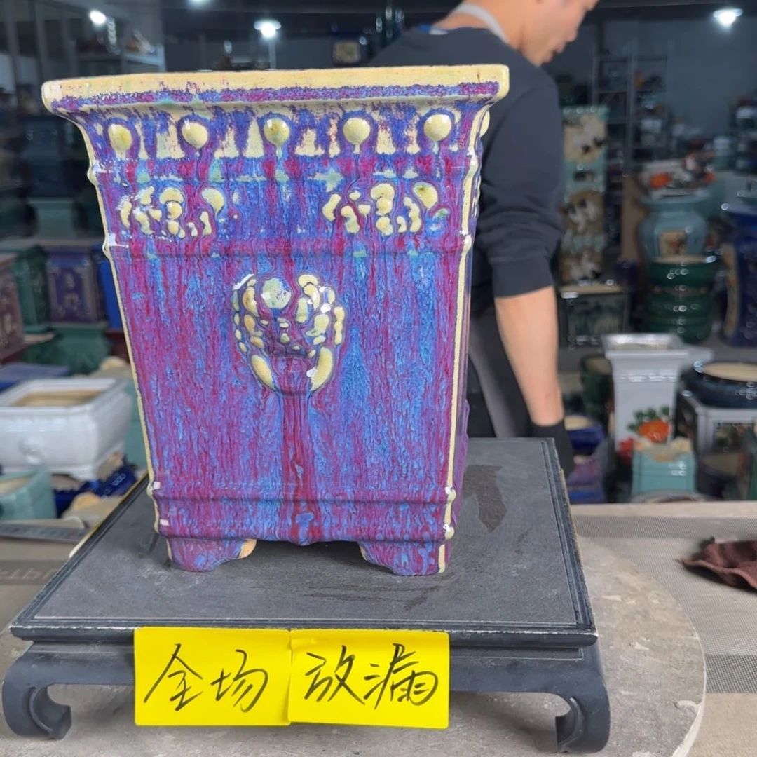 一风堂石湾花盆。微瑕