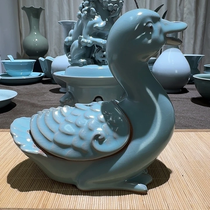 陶摆件鸭子。。，。。，。。