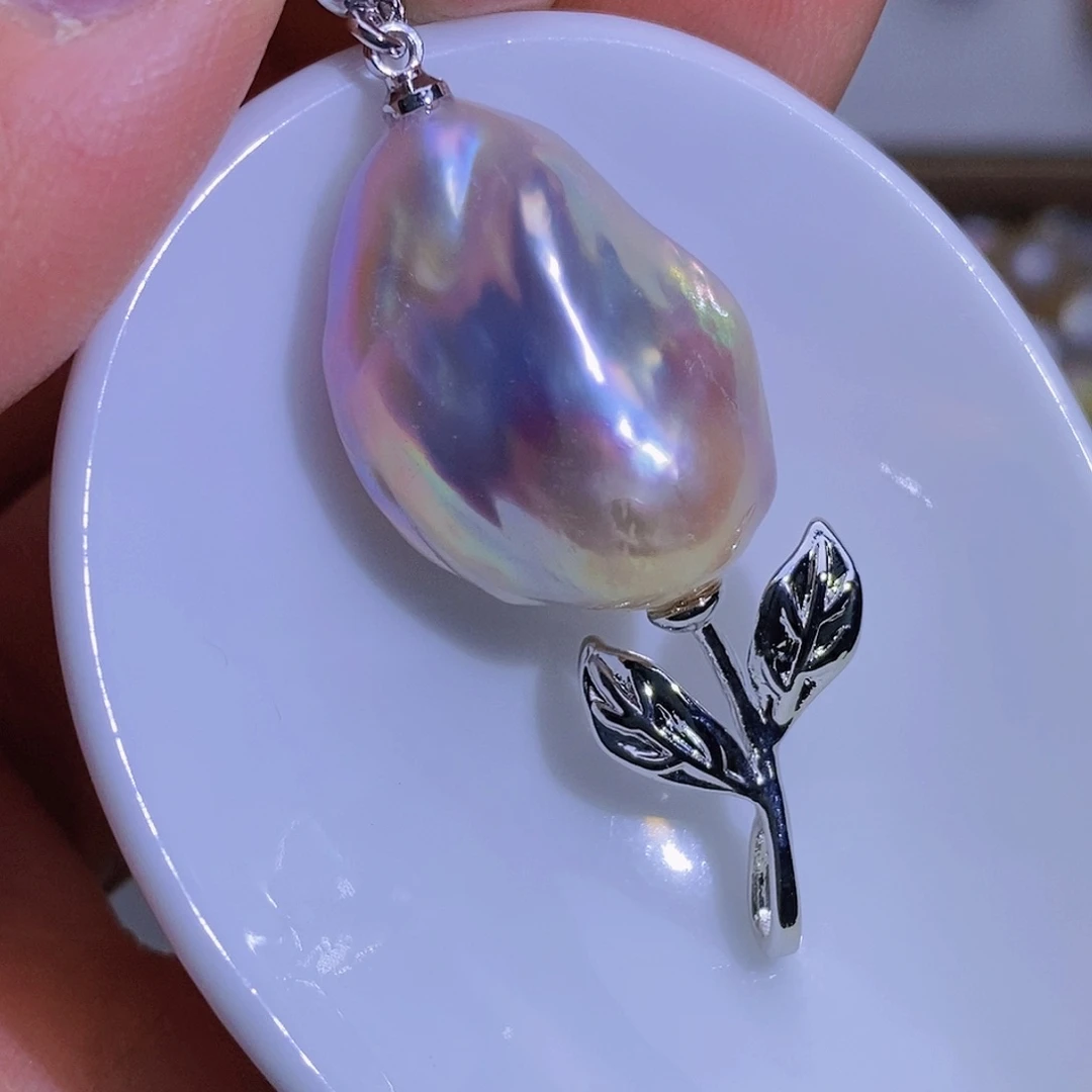 淡水珍珠淡水珍珠银S925镶嵌