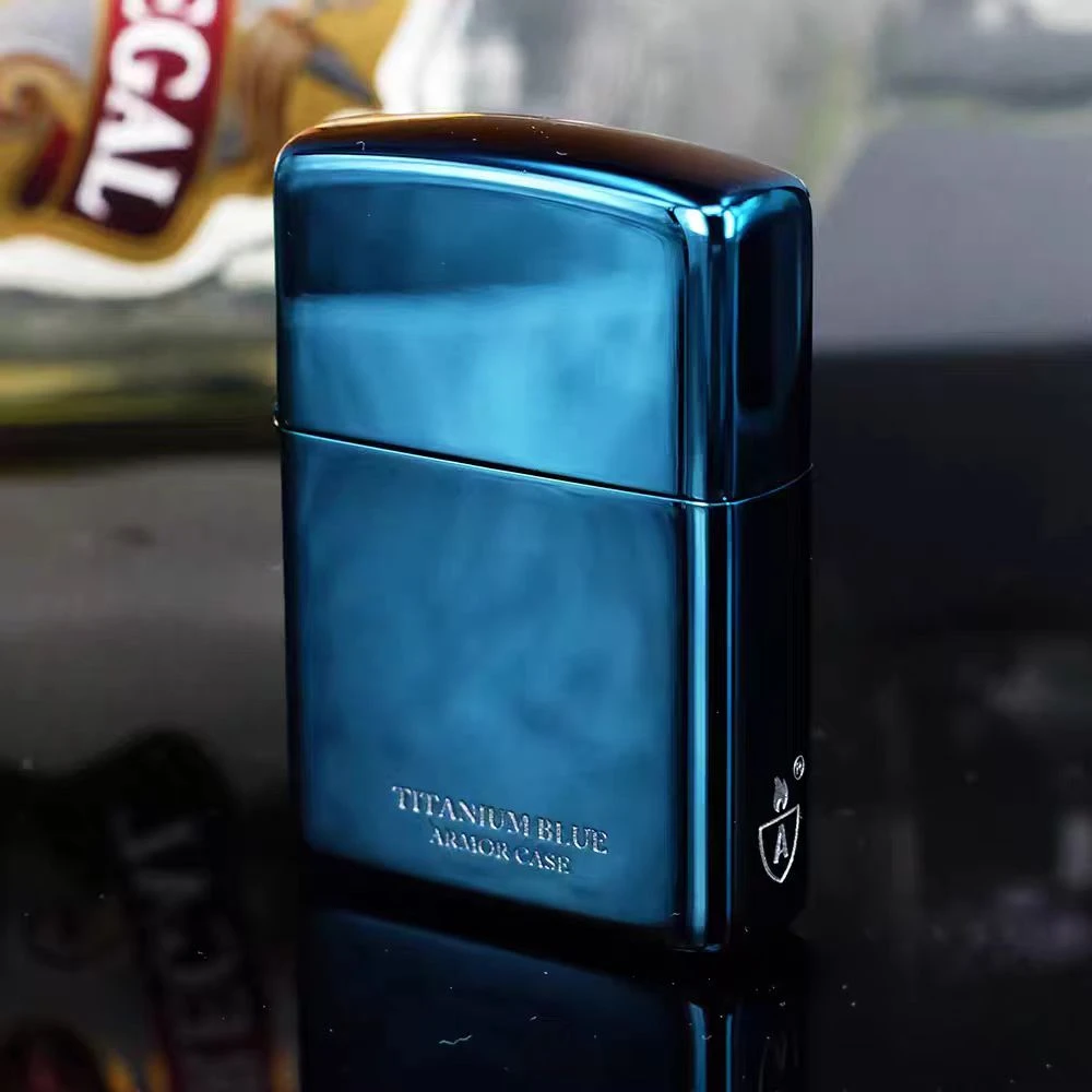 ZIPPP打火机正品盔甲蓝钛绅士魅力男士防风打火机【达人专属】