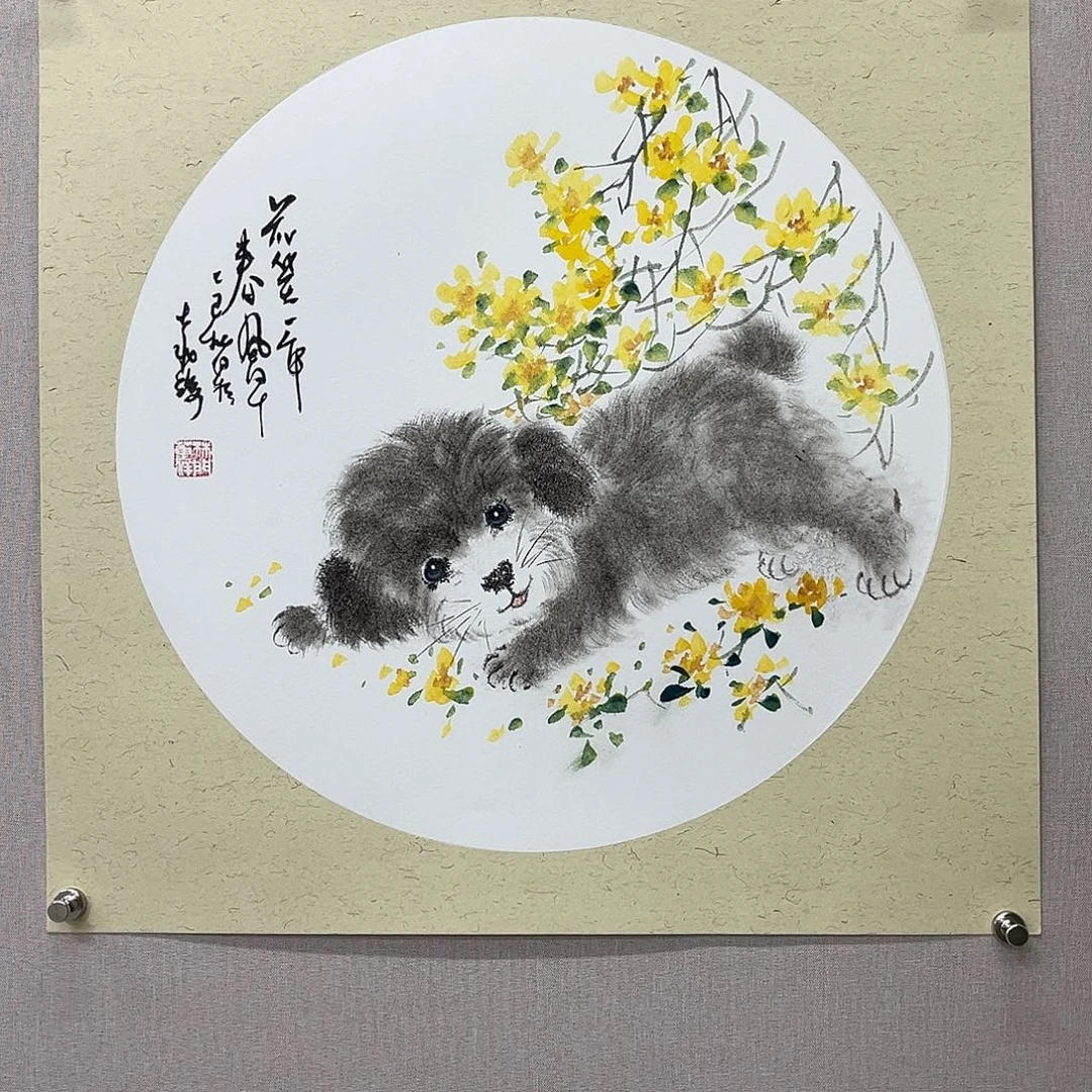国画艺术家真人手绘