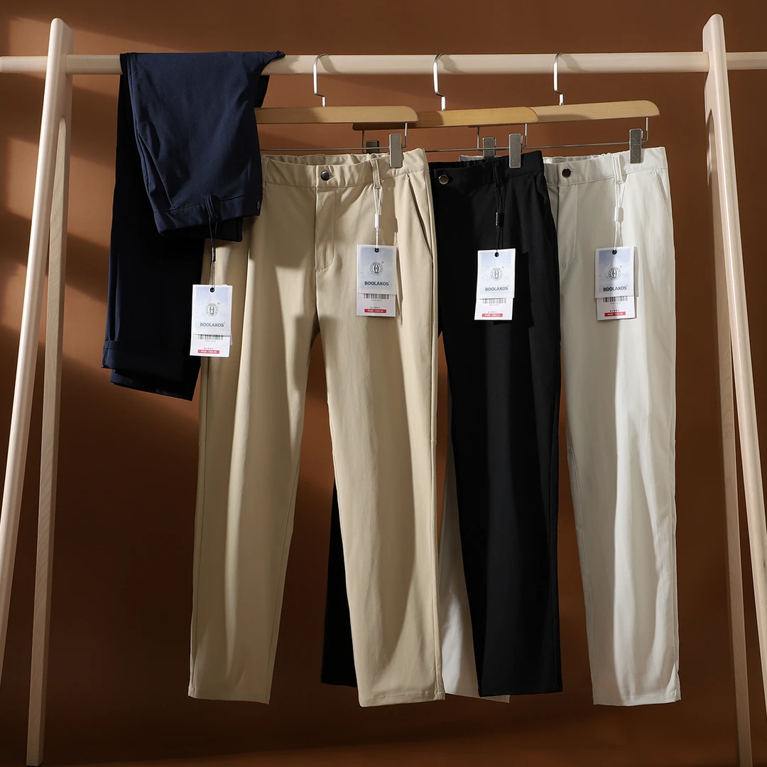 通勤牛裤 春夏男士轻量吸湿快干透气弹力简约百搭直筒商务休闲裤