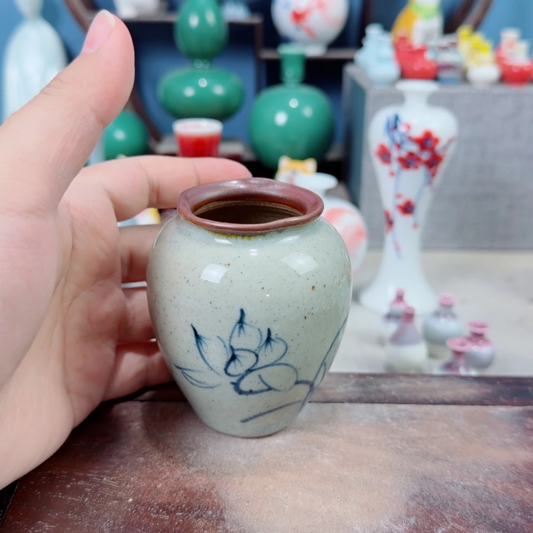 陶瓷手工小花器摆件