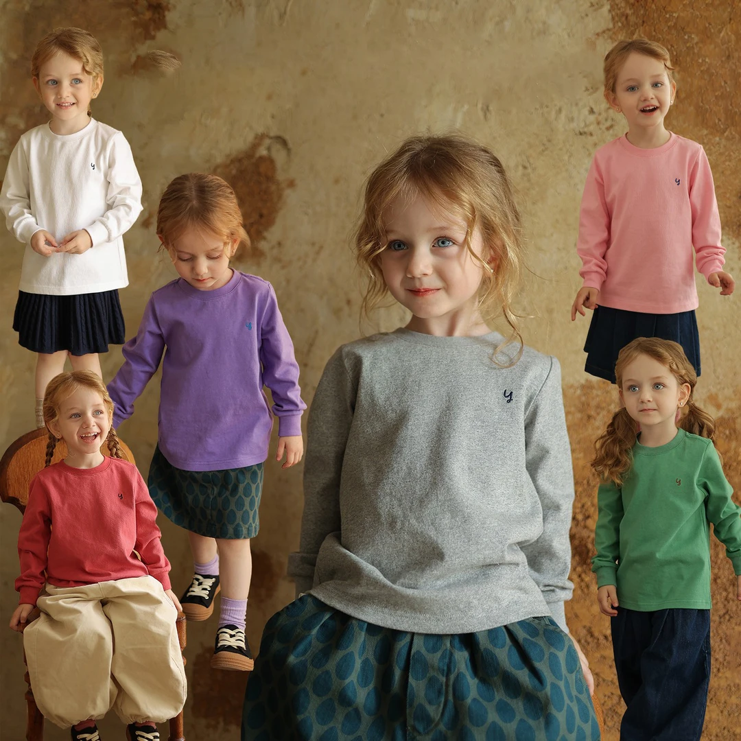 宝宝幼儿园经典百搭长袖T恤允儿妈女童秋冬新款打底衫儿童上衣潮