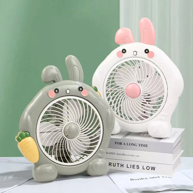 迷你风扇办公室台扇学生宿舍桌面小风扇卡通小电风扇插电台式家用