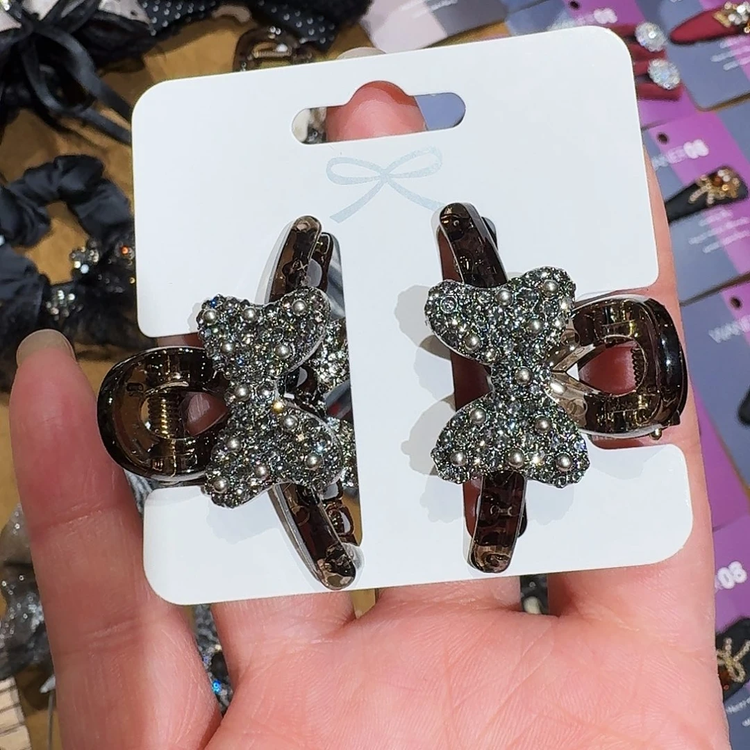 皮质非金属公主夹黑色