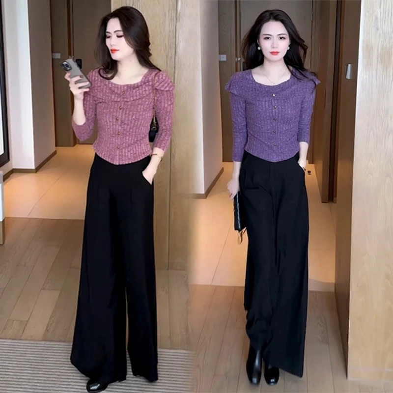 早春显瘦T恤小众设计感一字肩袖洋气时尚减龄设计感上衣11162