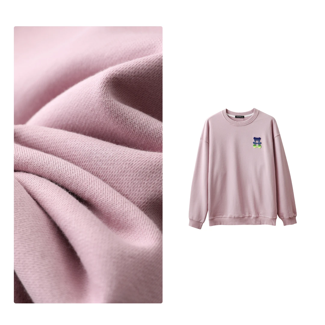 门店34&9！篙颜减龄款！重工牙刷绣~背部印花圆领百搭卫衣女 C20185