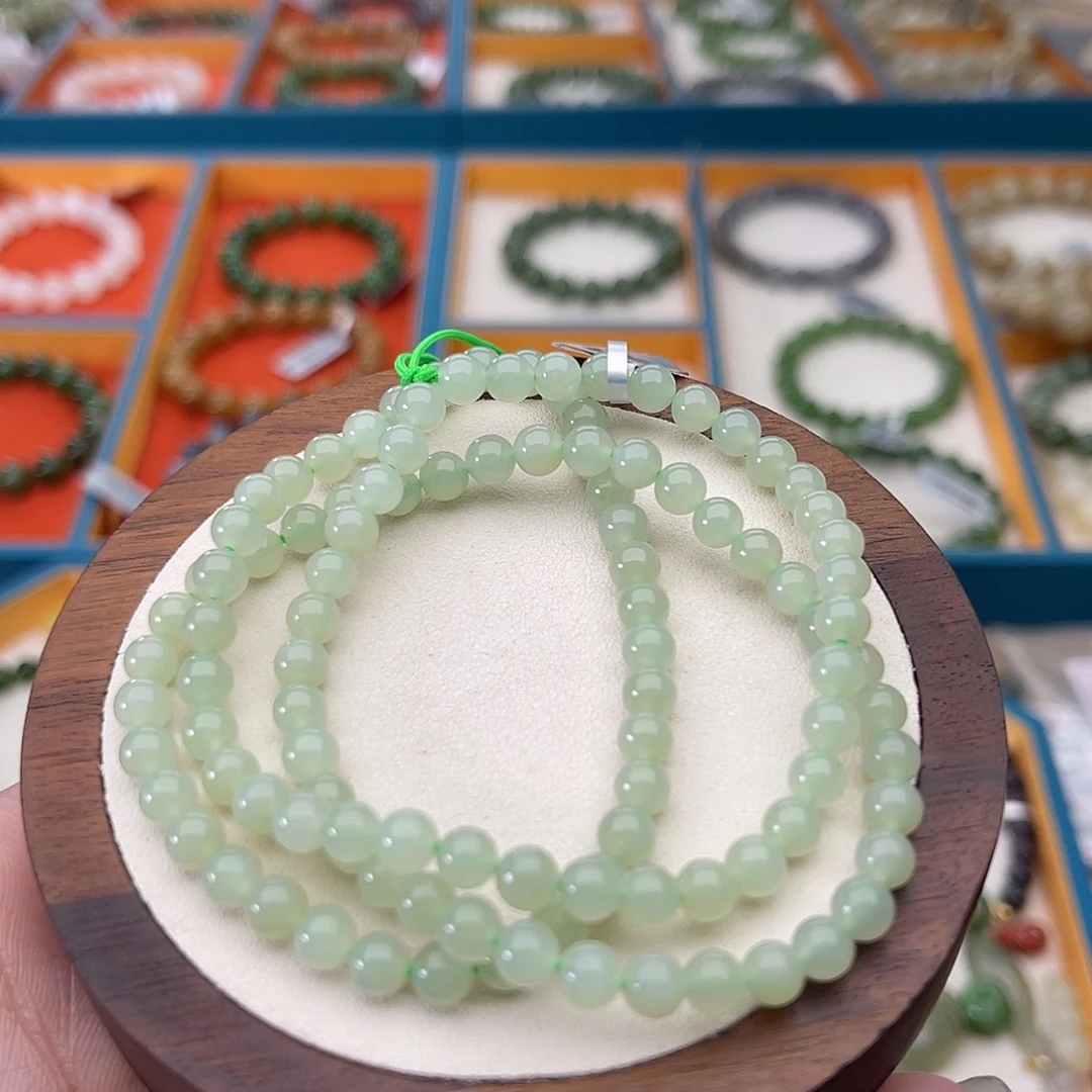 和田玉未镶嵌手串AZ12卡5