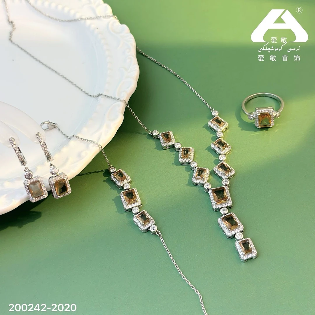 吊坠足银 爱敏首饰套装200242