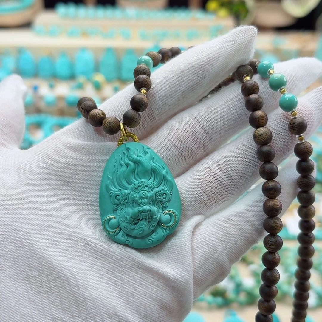 绿松石18K金镶嵌珠宝奇石