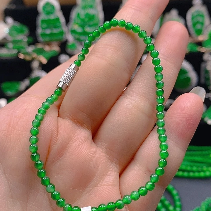 翡翠未镶嵌手链123456