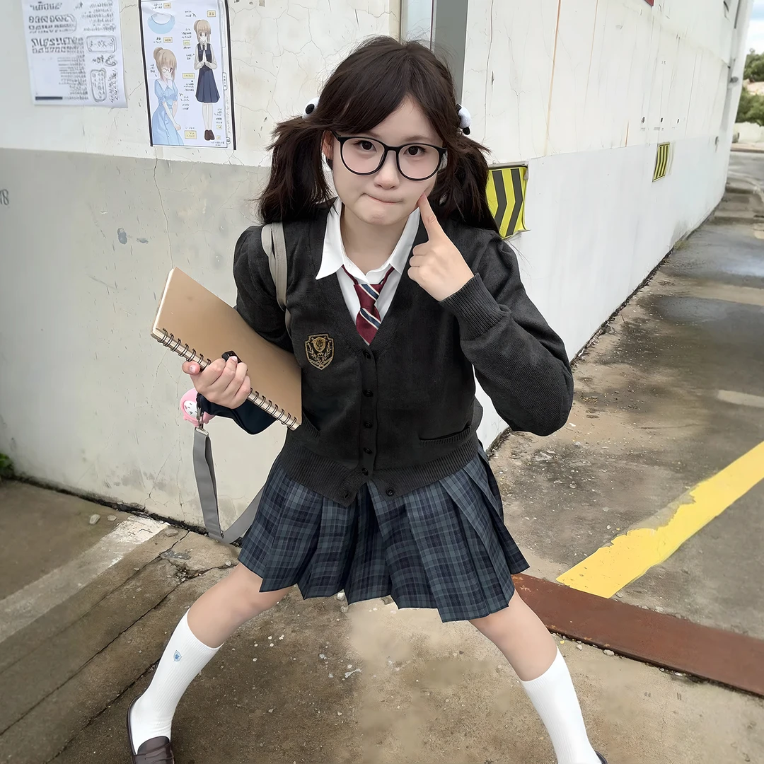 【小雨专属】jk多色针织开衫套装JK学院风长袖百搭外套秋季jk制服