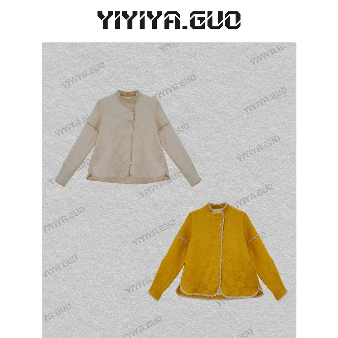 【佳人有约】艺艺吖新中式中国风立领长袖上衣25SS0147