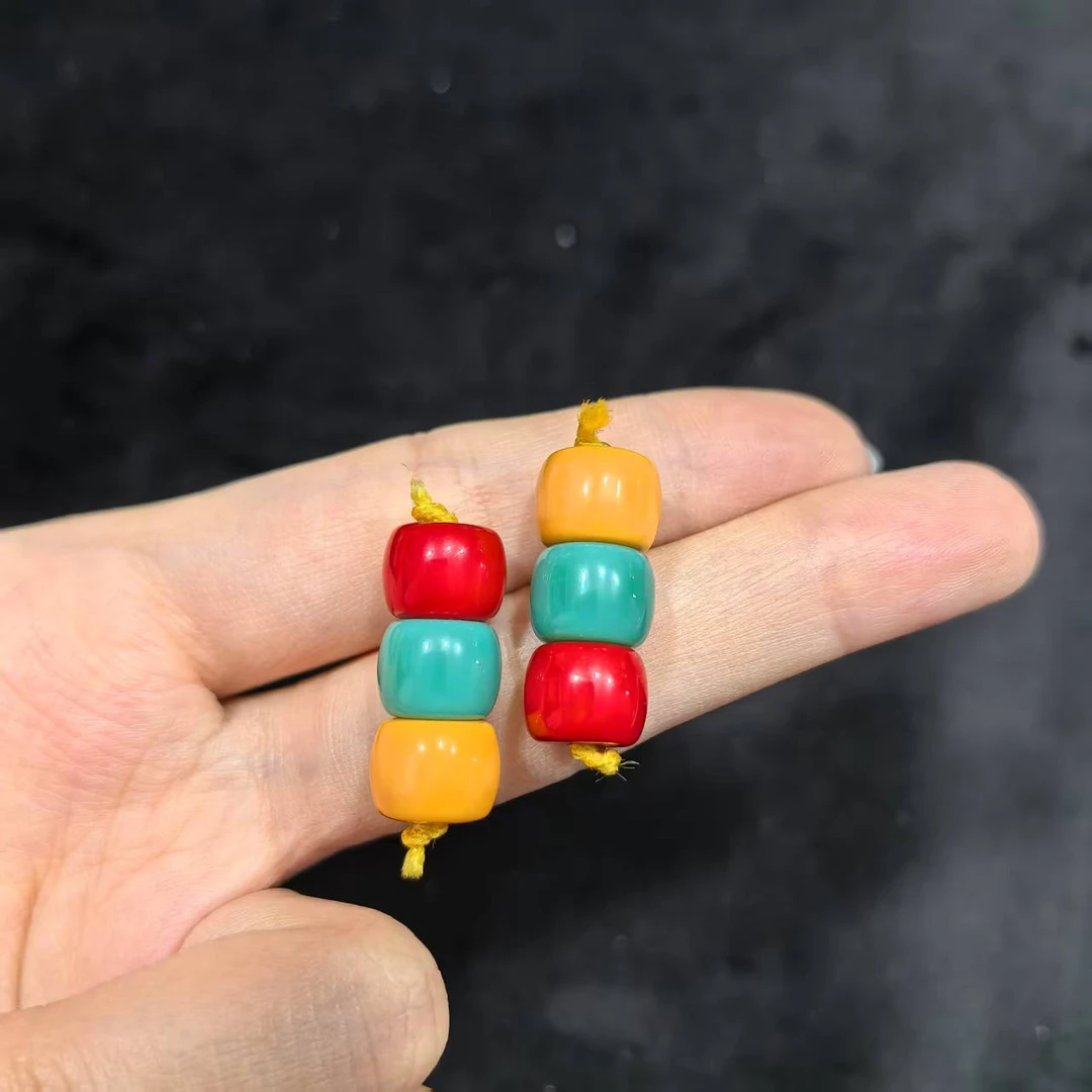 【曹美丽精选】琉璃配饰-多样性发一对