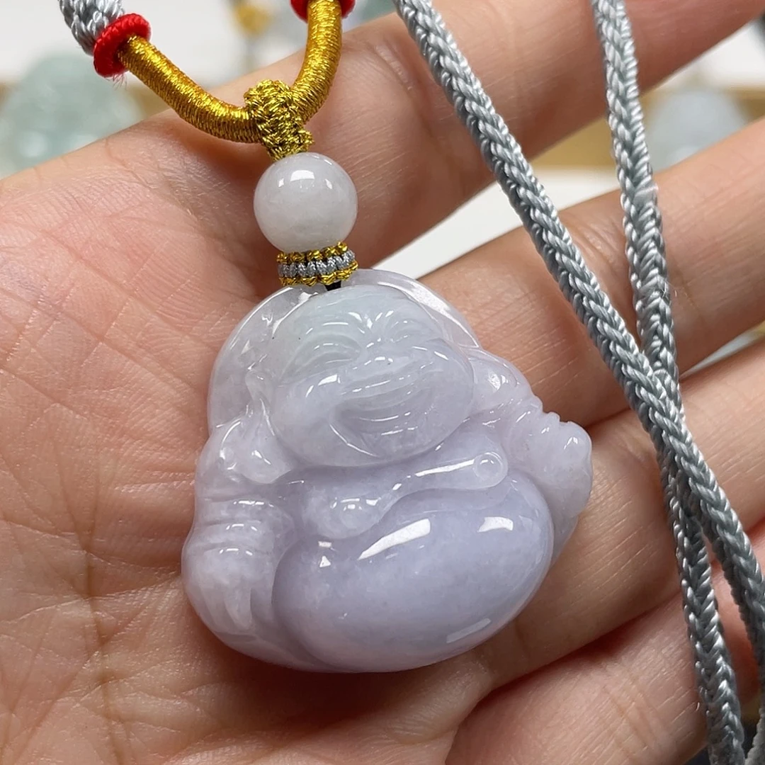 翡翠未镶嵌颈饰天然翡翠佛公吊坠一件55号