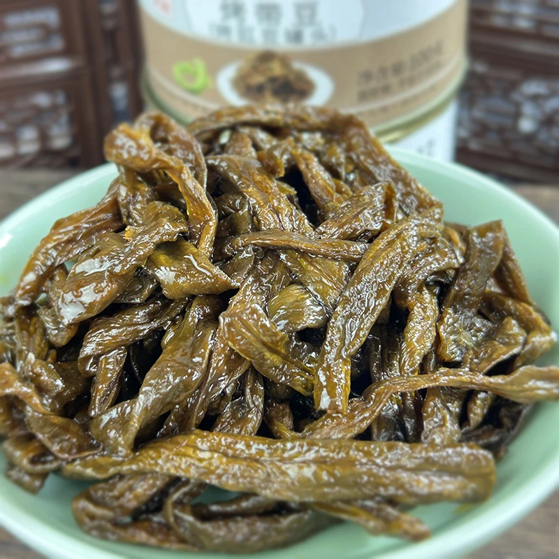 宁波烤带豆罐头建峰红烧带豆豇豆酱烧豆角烤长豆角开罐即食下饭菜