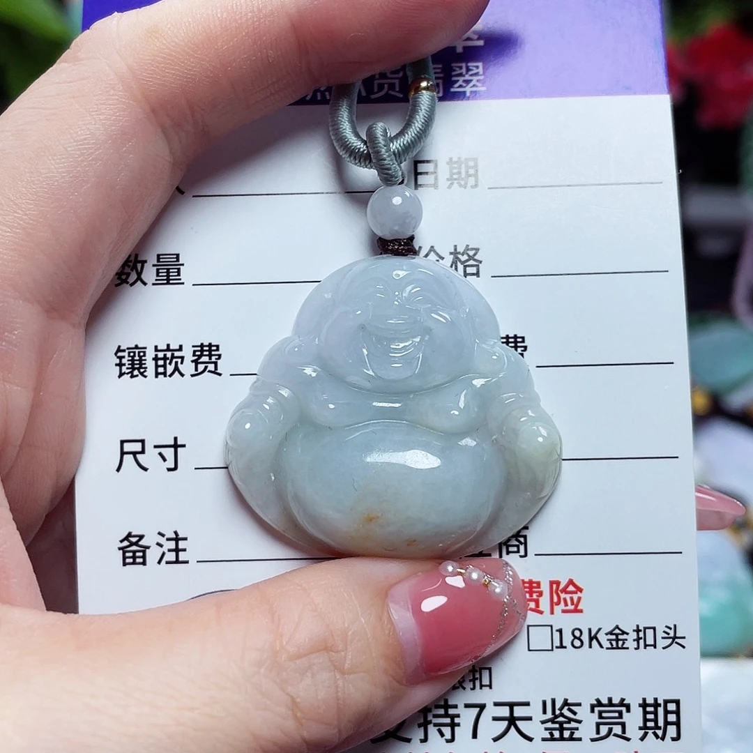 翡翠未镶嵌颈饰佛公01