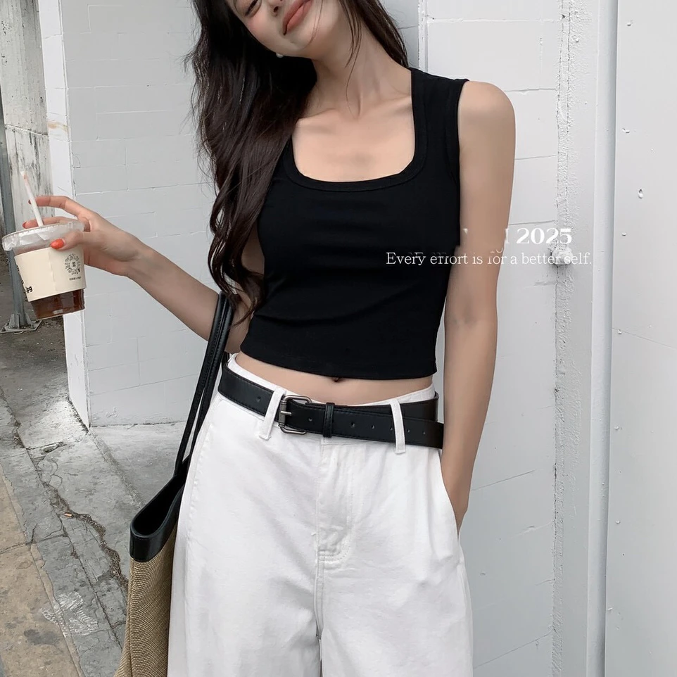 百搭背心打底U领背心内搭背心女修身背心夏季女装遮副乳韩国ins