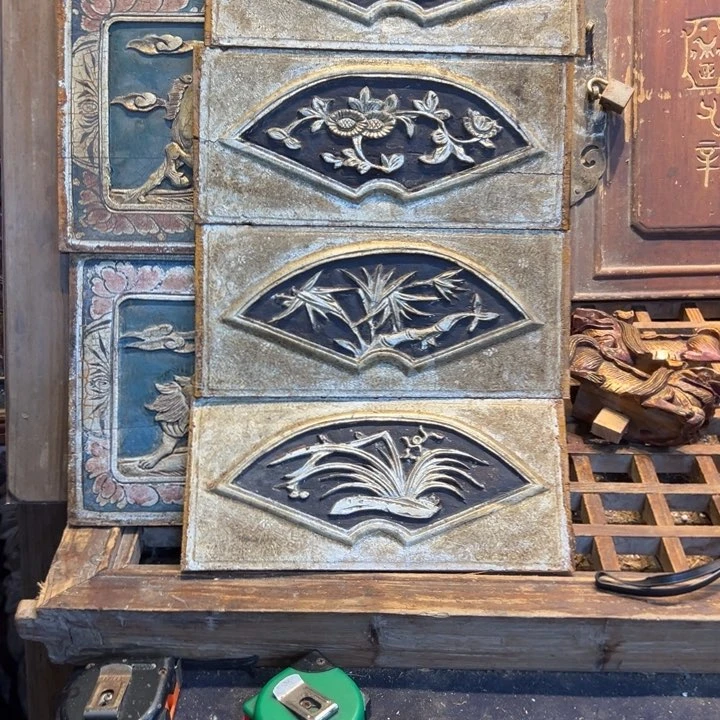 香榧木汉**络老木雕花板艺术