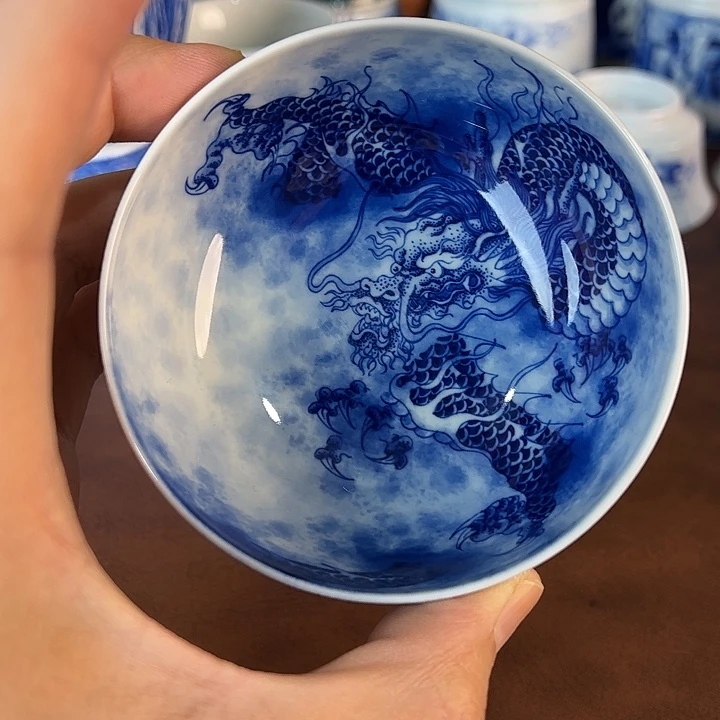 海***空瓷片景德镇全手工手绘陶瓷