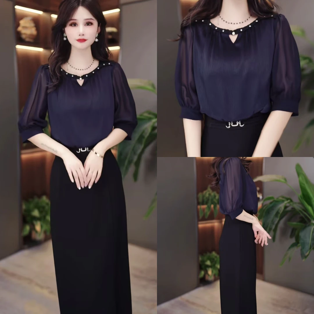 春夏时尚新款连衣裙2025春夏新款显修身瘦气质遮肚裙子MY24Y323