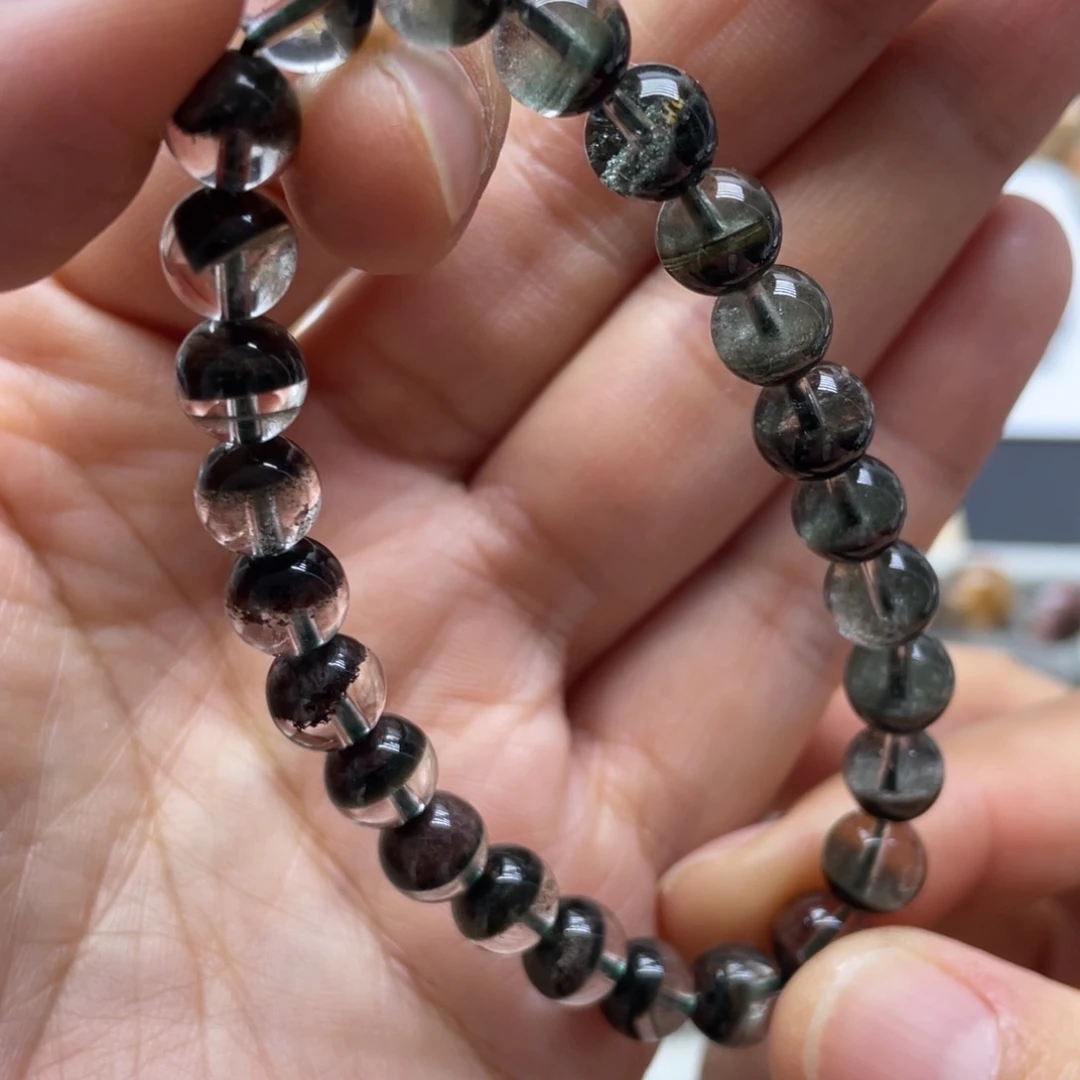 未镶嵌手链水晶绿幽灵