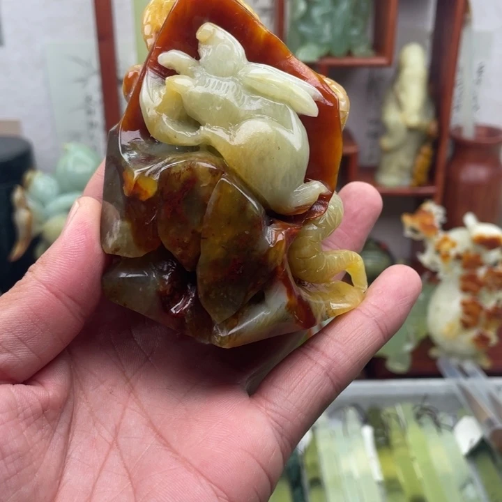 岫玉未镶嵌四大名玉手把