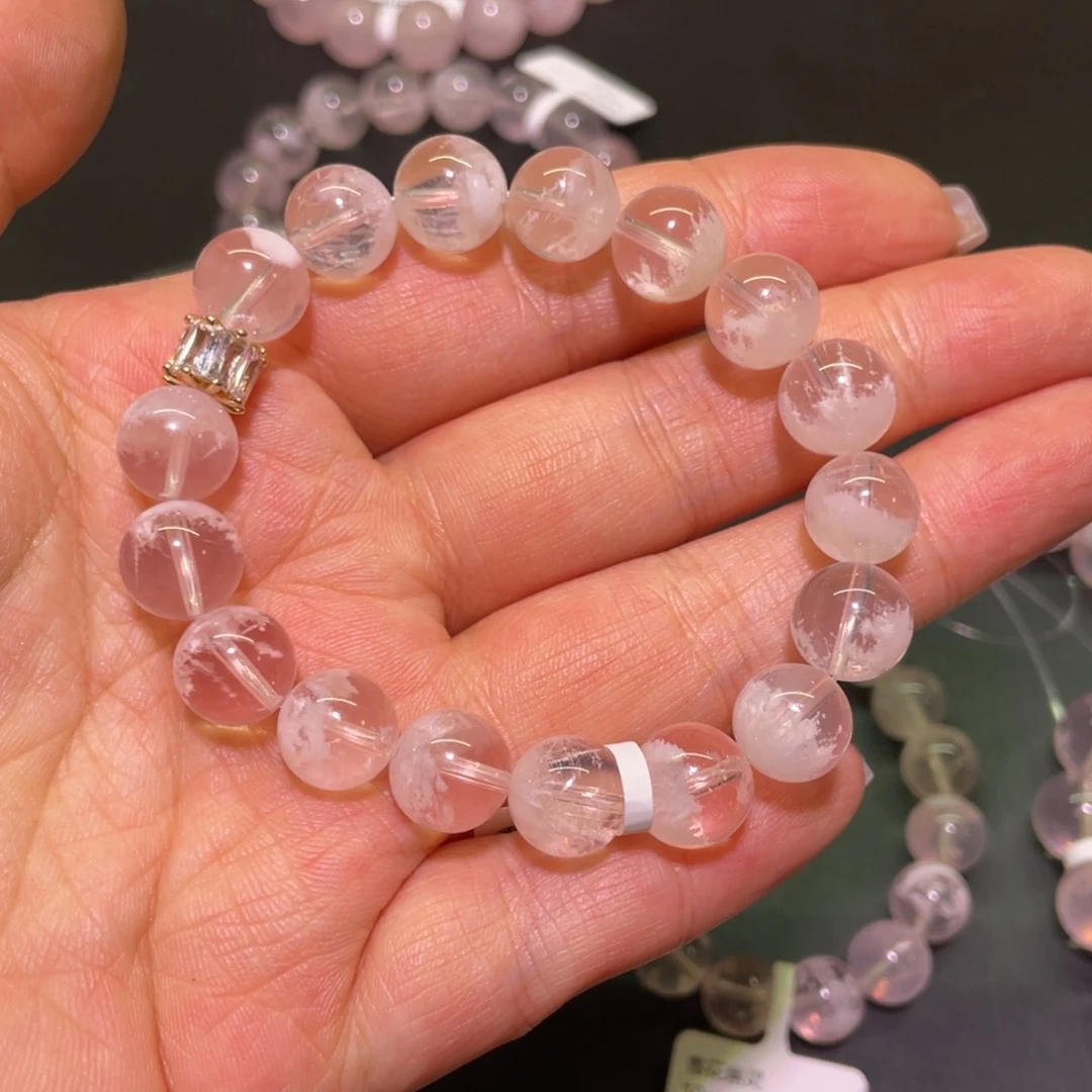 水晶手链未镶嵌关**柿10mm雪花幽灵