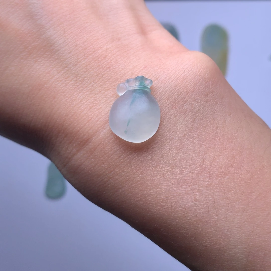 定制翡翠未镶嵌缅甸翡翠A货米袋