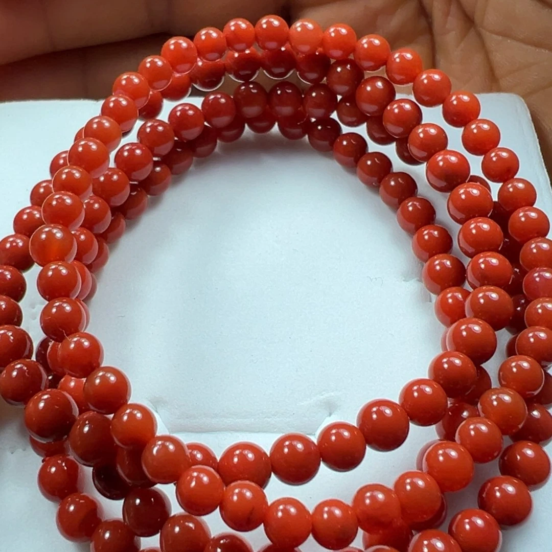 南红玛瑙手串未镶嵌