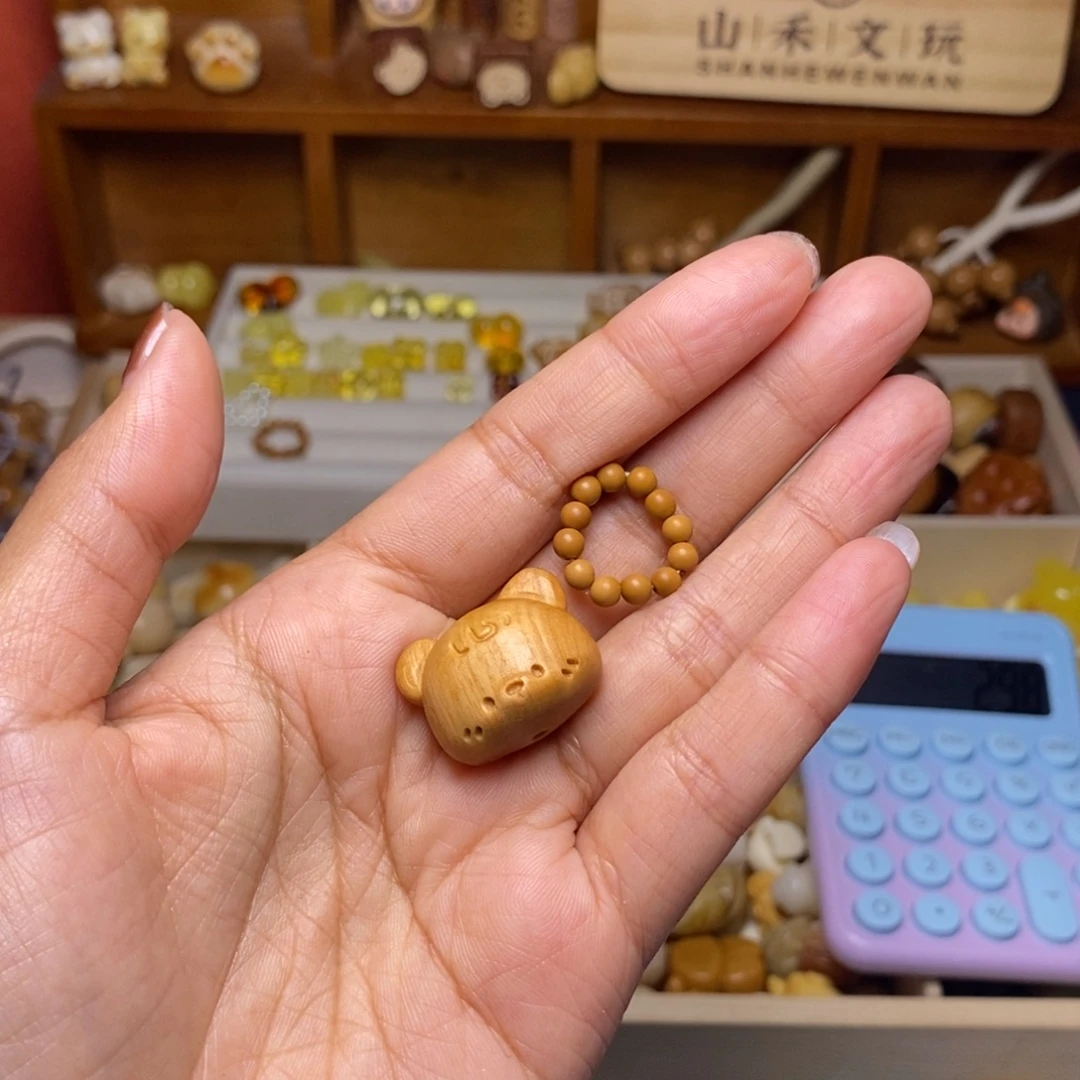 吊坠猴头核桃小熊米米棕卡