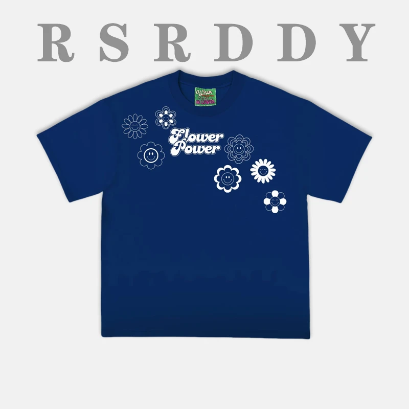 RSRDDY美式潮流帅气涂鸦原创短袖美式街头嘻哈百搭帅气奢潮牌