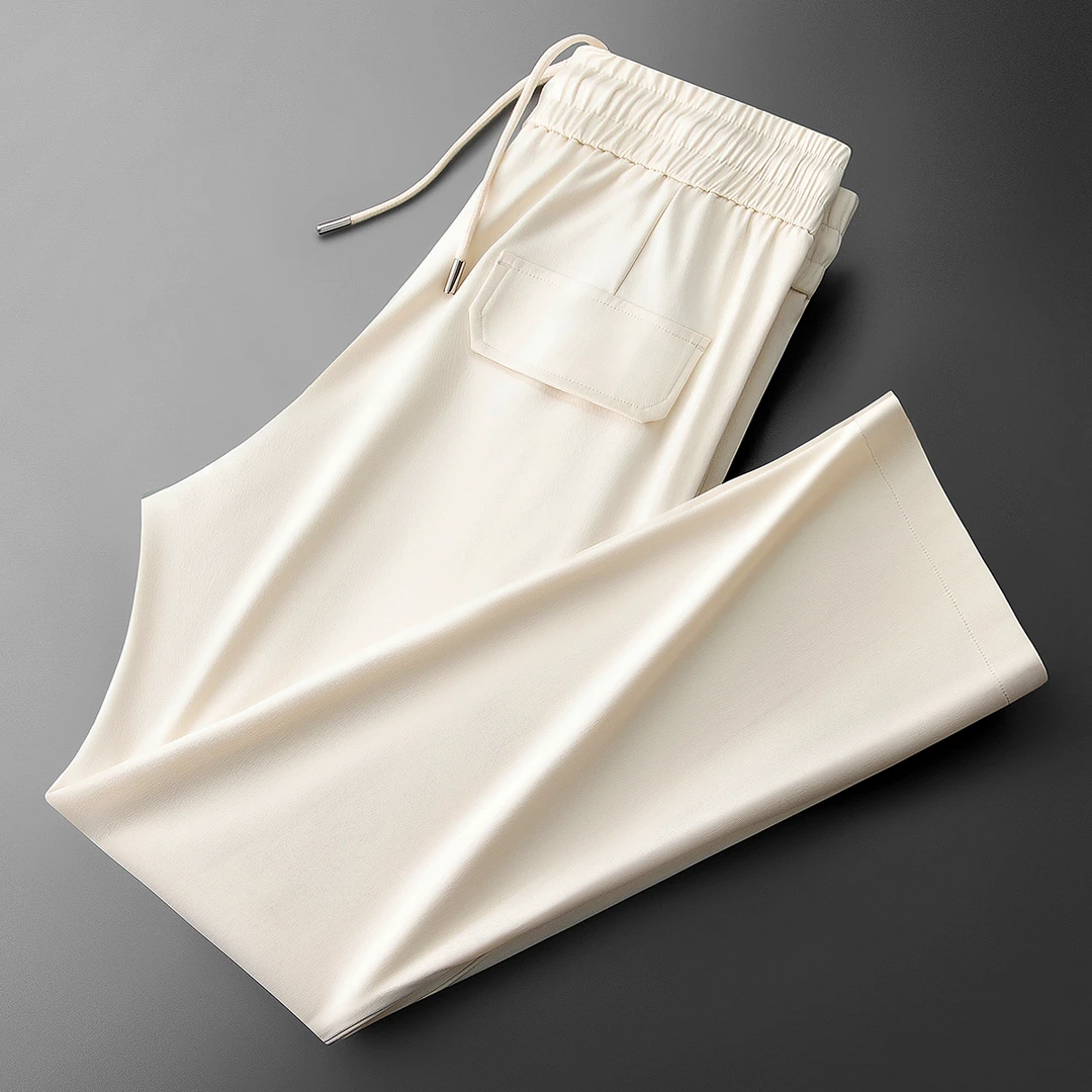 2025春夏新款男士莫代尔简约纯色宽松百搭薄款运动堆堆裤休闲裤
