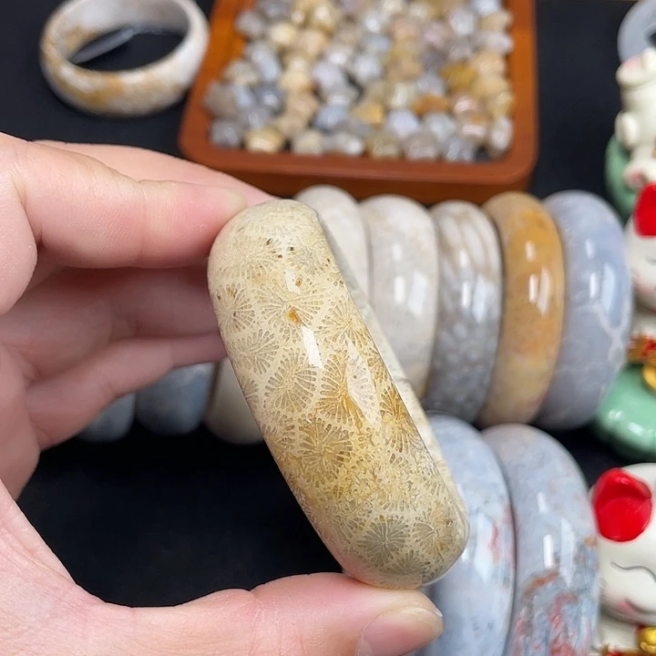 硅化珊瑚（珊瑚玉）未镶嵌手链56+