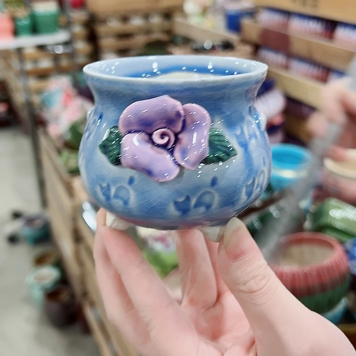 有孔，凑单福利满10元发货陶瓷多肉花盆！