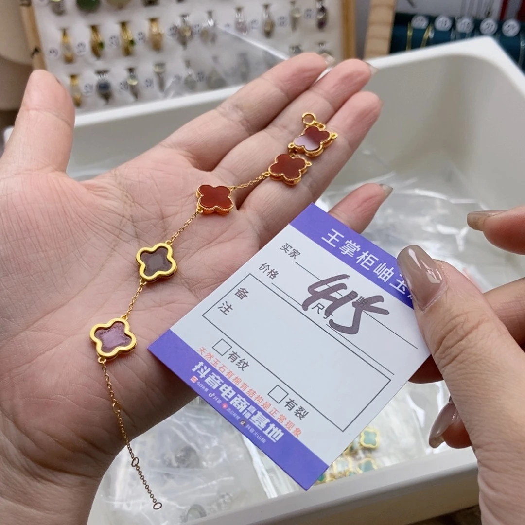 玛瑙/玉髓颈饰银S925镶嵌