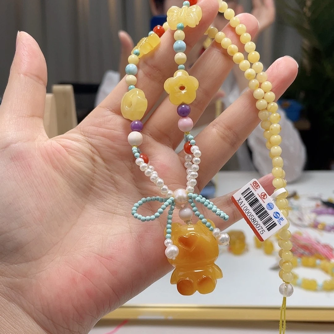 未镶嵌琥珀裸石蜜蜡吊坠