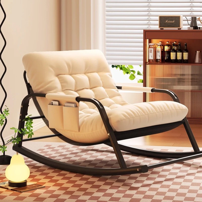 懒人沙发摇摇椅可躺可睡阳台休闲单人椅卧室客厅小型椅子2025新款