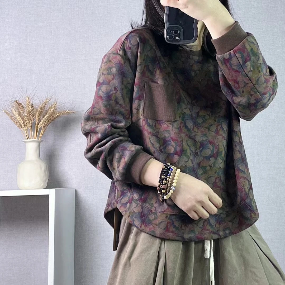 18979新款冬季加绒卫衣休闲减龄