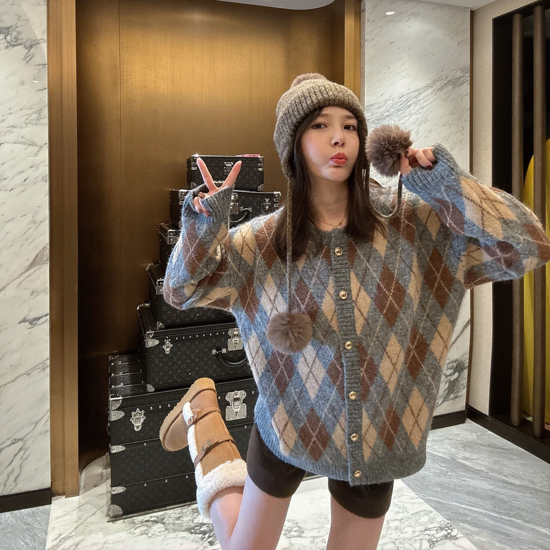 BETTER JOELAY-【千万冬景】羊毛针织毛衣开衫款个性慵懒风LL6372